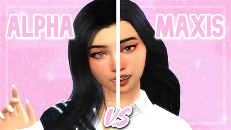 Alpha Vs Maxis Match Cas Challenge The Sims 4 Cc Links Youtube