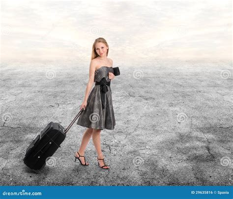 Woman With Baggage Stock Photo Image Of Adventure Beauty 29635816