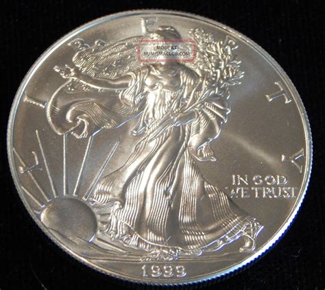 1999 American Silver Eagle Bullion Coin Rare Key Date Choice Gem Bu Nr