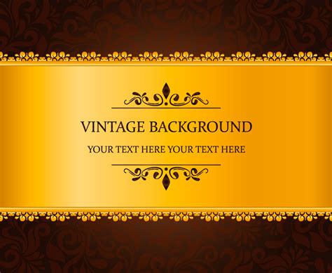 Gold Vintage Background Vector Art And Graphics