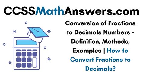 Conversion Of Fractions To Decimals Numbers Definition Methods