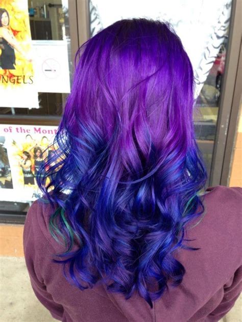 Also, use a little bit of the purple toner so that the natural color of the hair did not completely wipe off. 10 Beautiful Blue and Purple Hair Color Ideas - HairstyleCamp