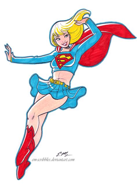 Supergirl Sharpie Sketch By Em Scribbles On Deviantart