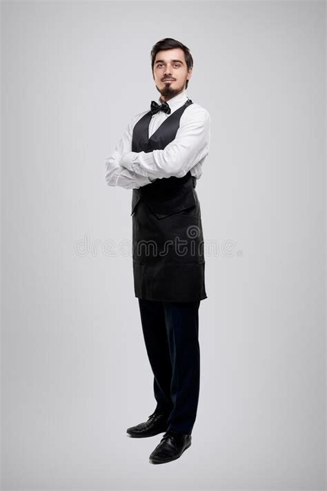 Confident Waiter In Elegant Uniform Stock Image Image Of Elegant