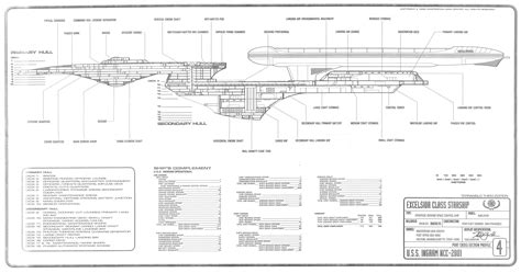 Uss Excelsior Ingram Class Blueprints Revised