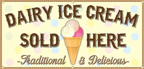 Jaf Graphics Ice Cream Sold Here Pvc Banner