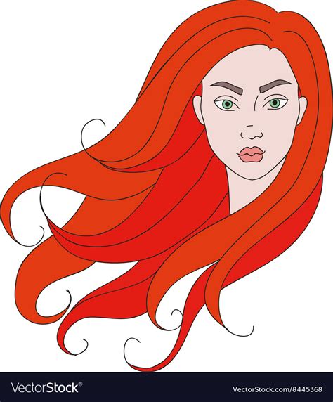 Girl With Red Hair Royalty Free Vector Image Vectorstock