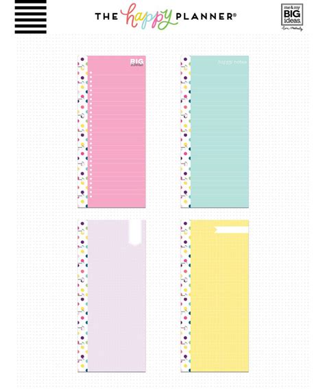 Mambi Happy Planner Classic Half Sheet Note Paper Colourful Dots