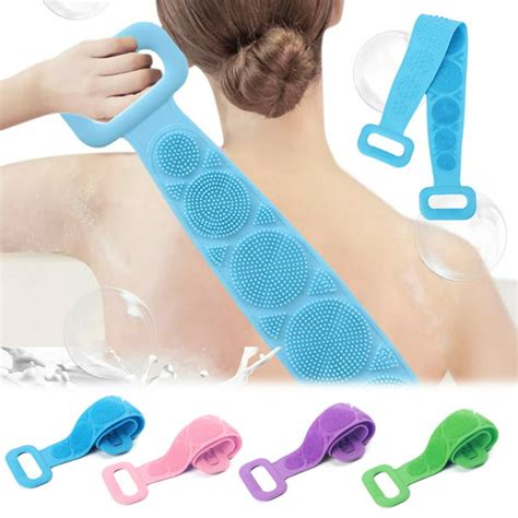 Silicone Back Scrubber Bath Shower Silicone Body Brush Bath Belt Body Massage Bath Towel