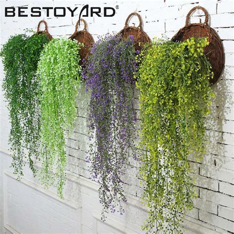 85cm Artificial Hanging Flower Plant Fake Vine Willow Rattan Flowers