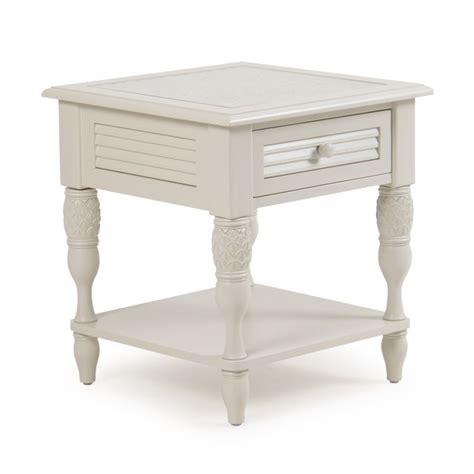 Coastal Cottage End Table Antique White Leaders Casual Furniture