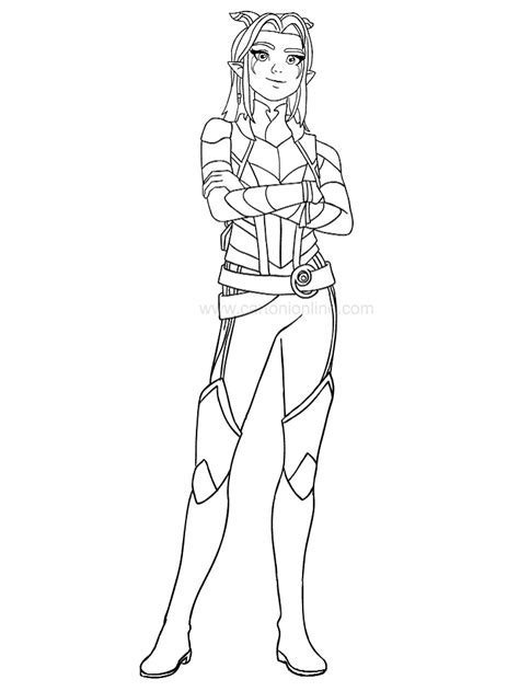 Check spelling or type a new query. Rayla from The Dragon Prince Coloring Page - Free ...