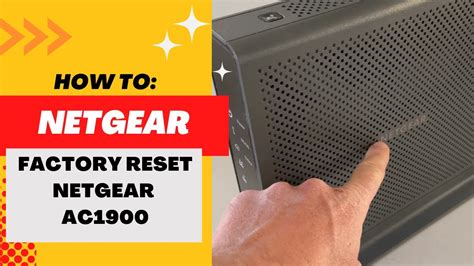 How To Factory Reset Netgear Ac1900 Youtube