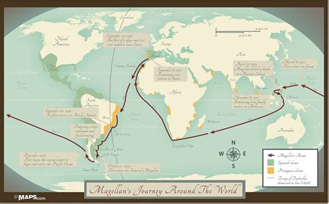 Ferdinand Magellan Expedition Map