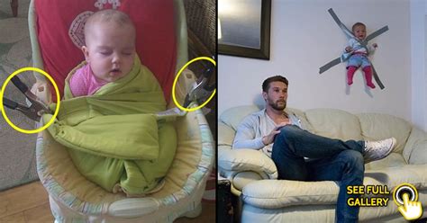 25 Hilarious Photos Showing What Happens When You Leave The Baby With