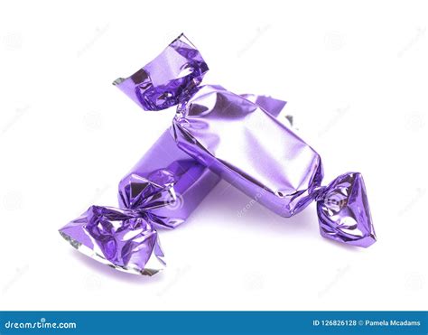 Purple Wrapped Candy Stock Photo Image Of Alone Sweets 126826128