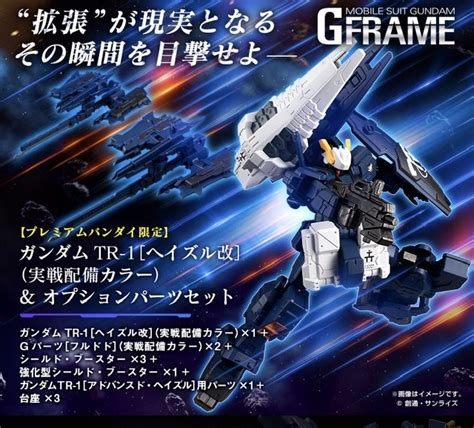 P Bandai Mobile Suit Gundam G Frame Gundam TR 1 Hazel Custom And Option
