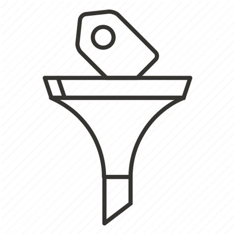Conversion Filter Funnel Label Marketing Sales Tools Icon