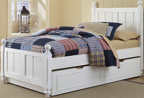 Maybe you would like to learn more about one of these? Lake House White Kennedy Twin Panel Bed With Trundle from ...