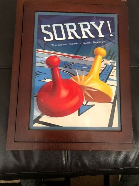 Sorry Vintage Game Collection Board Game Book Shelf Wood Box Used