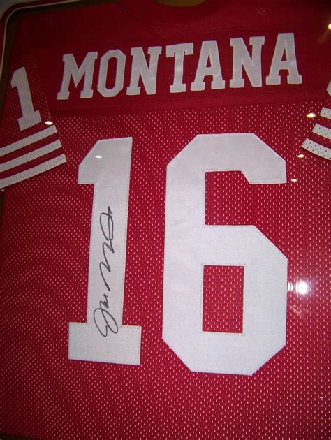Joe Montana Hand Signed Jersey Custom Framed
