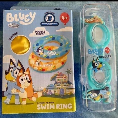 Bluey X Wahu Swim Bluey Swim Ring And Bluey Goggles Bundle Poshmark