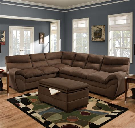 Simmons Upholstery 9515 Casual Sectional Sofa Dunk And Bright Furniture