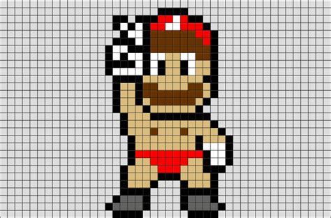 Beach Mario Pixel Art Brik