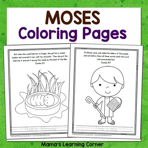 Moses Coloring Pages Mamas Learning Corner
