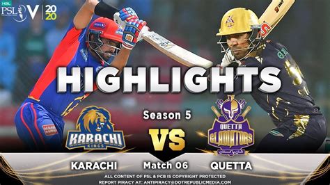 The gladiators, after being invited to bat first, lost wickets at regular intervals and could. Karachi Kings vs Quetta Gladiators | Full Match Highlights ...