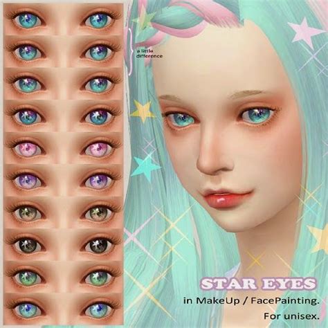 My Sims Blog Star Eyes By Imadako Sims Cc Eyes Sims Cc Skin Sims Mm Cc Makeup Cc