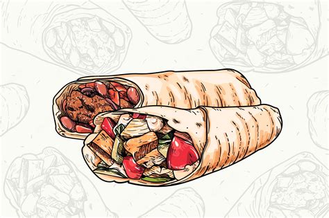 3600 Chicken Wrap Illustrations Royalty Free Vector Graphics Clip