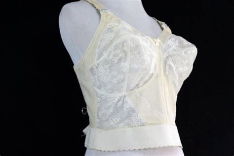 1960s long line bullet bra cone white lace 36d 60s vintage lingerie 2232344 weddbook
