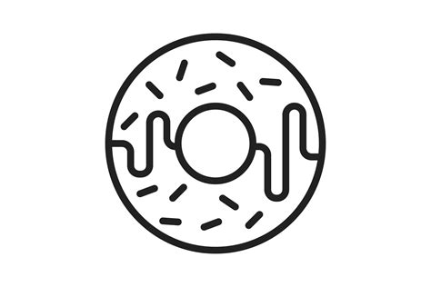 Doughnut Sprinkled Line Icon Graphic By Iconbunny · Creative Fabrica