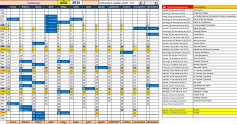 Calendario Horizontal Excel Gratis