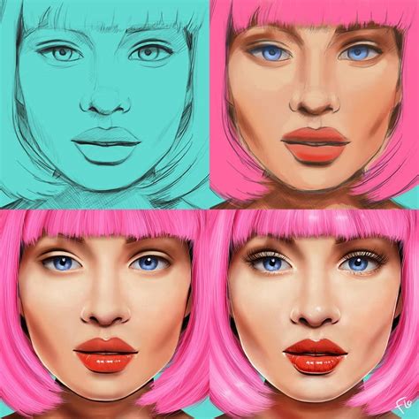 Step By Step Drawing and Digital Painting Tutorials Using Procreate App By Flo