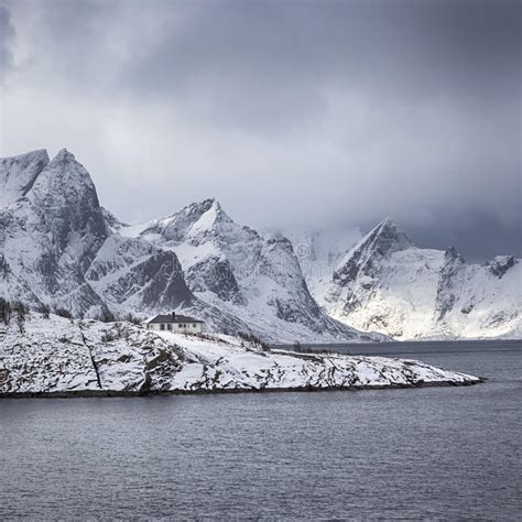Idyllic Picturesque Scenery Of Lofoten Islands In Northern Part Of