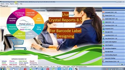 How to Design Barcode Labels Using Crystal Report - YouTube