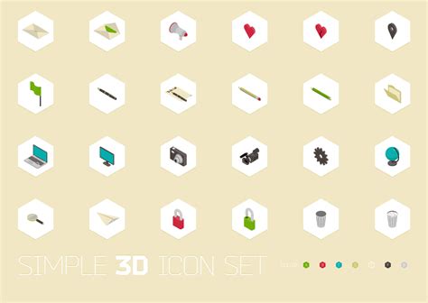 Simple 3d Free Icon Set Fribly