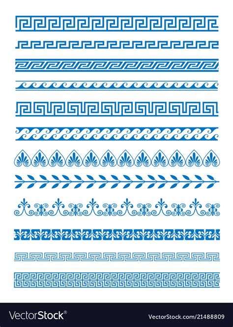 Set Of Greek Patterns Royalty Free Vector Image