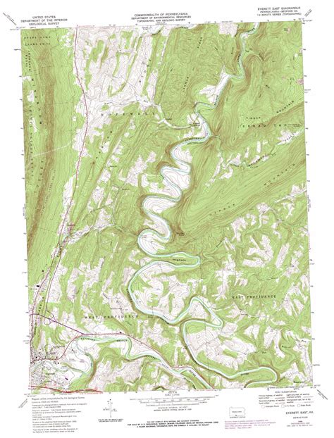 Everett East Topographic Map 124000 Scale Pennsylvania