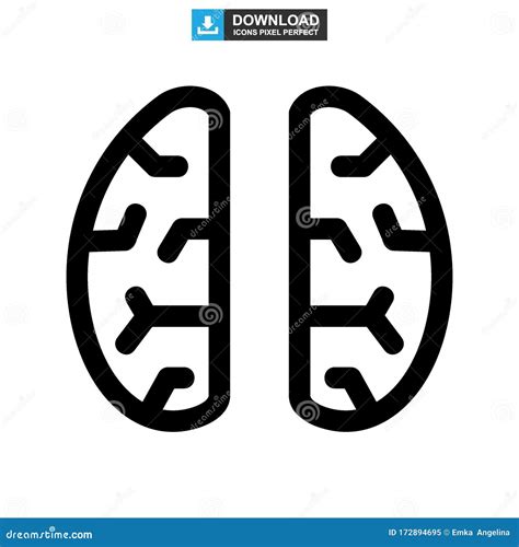 Brain Icon Or Logo Isolated Sign Symbol Vector Illustration Stock