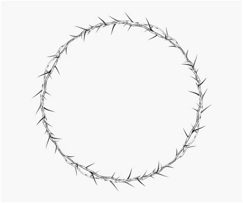 Crown Of Thorns Circle Frame Border Abstract Art Hd Png Download