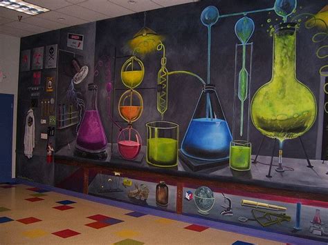 Receive our exclusive lab notebook in your first box! Bubbling Potions room mural at The Lab | Science lab ...
