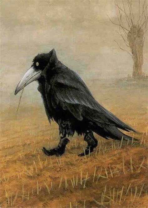 It's easy to tell them apart once you learn to spot these distinct differences. "Krähe" - Crow in Boots Rudi Hurzlmeier. This painting has ...