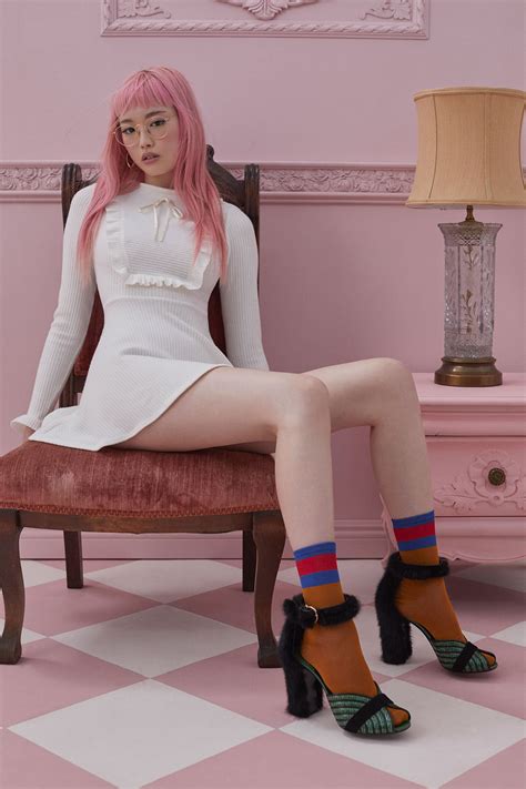 Wallpaper Fernanda Ly Model Pink Hair Women Indoors Australian