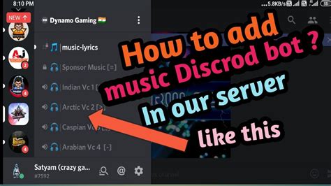 If you mean how to add a bot, usually whatever bot you want to add will have its own config website. How to add music bot in discrod server ll Add music bot on ...