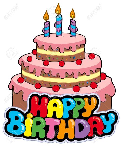 Happy Birthday Cake Cartoon Clip Art Library