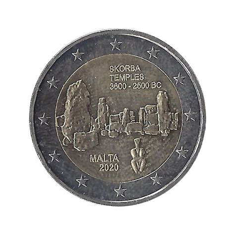 Malte 2 Euros Commémorative Temple De Skorba 2020