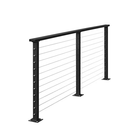 Citypost Deck Mount 12 Ft X 5in X 36 In Black Steel Deck Cable Rail Kit
